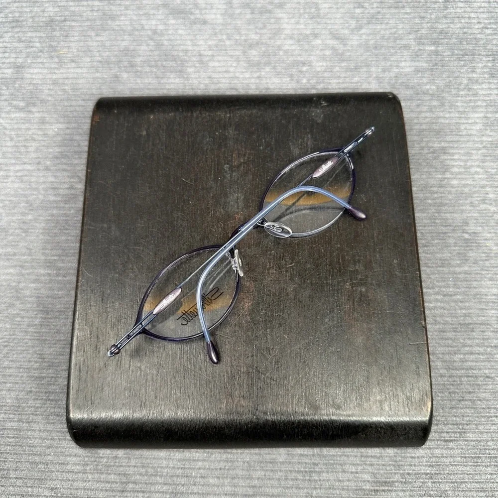 Silhouette SPX M 1948 Titan Y2K Eyeglasses Purple Blue Frames‎ Austria 46-21-135